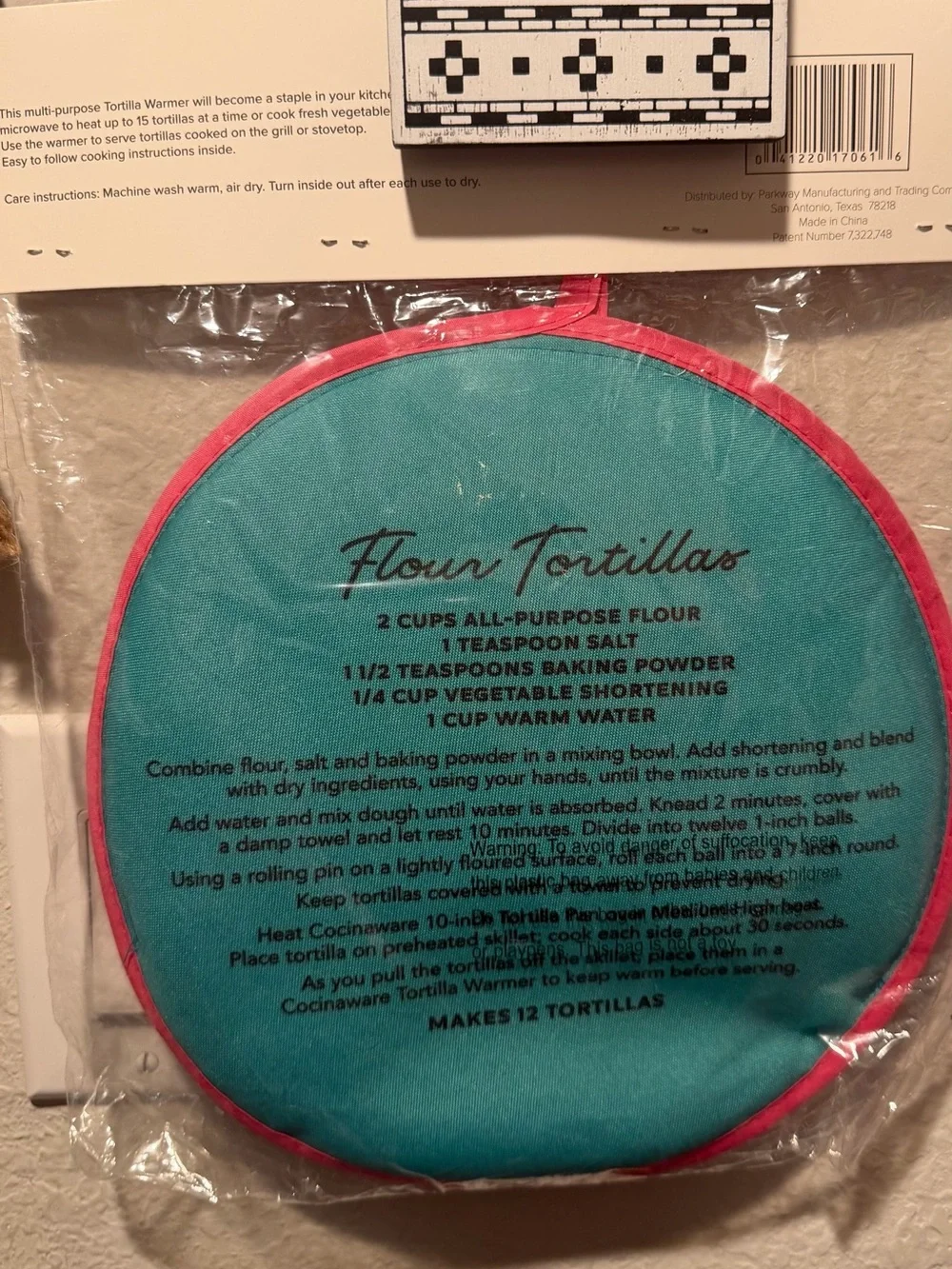 Destination Hoilday teal tortilla